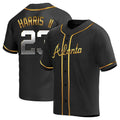 Davalo A.Braves #23 Michael Harris II player Gold Replica Black en Alternate Stitched Jerseys