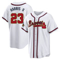 Davalo A.Braves #23 Michael Harris II player Gold &White Replica Program Stitched Jerseys
