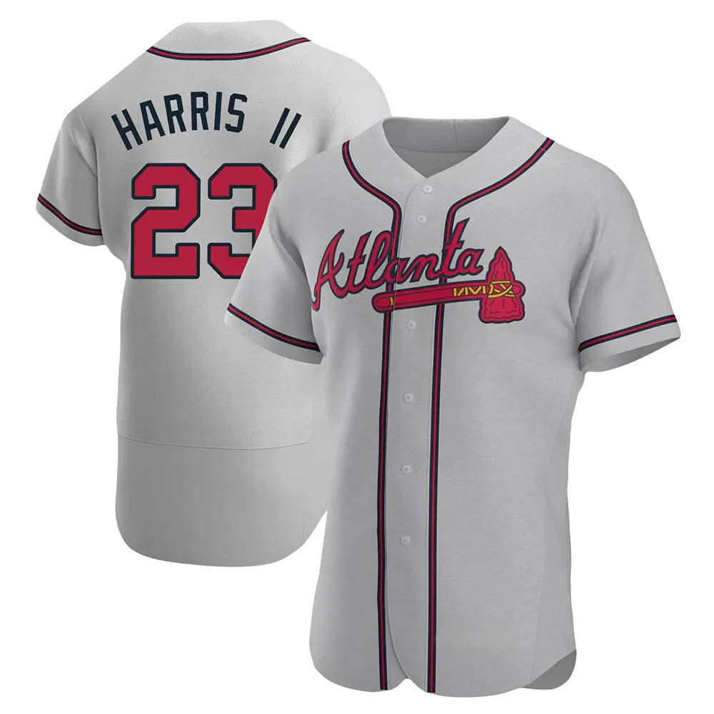 Davalo A.Braves #23 Michael Harris II player Gray Authentic Road Stitched Jerseys