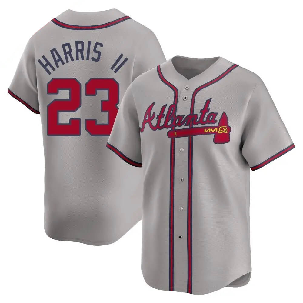 Davalo A.Braves #23 Michael Harris II player Gray Limited Away Stitched Jerseys