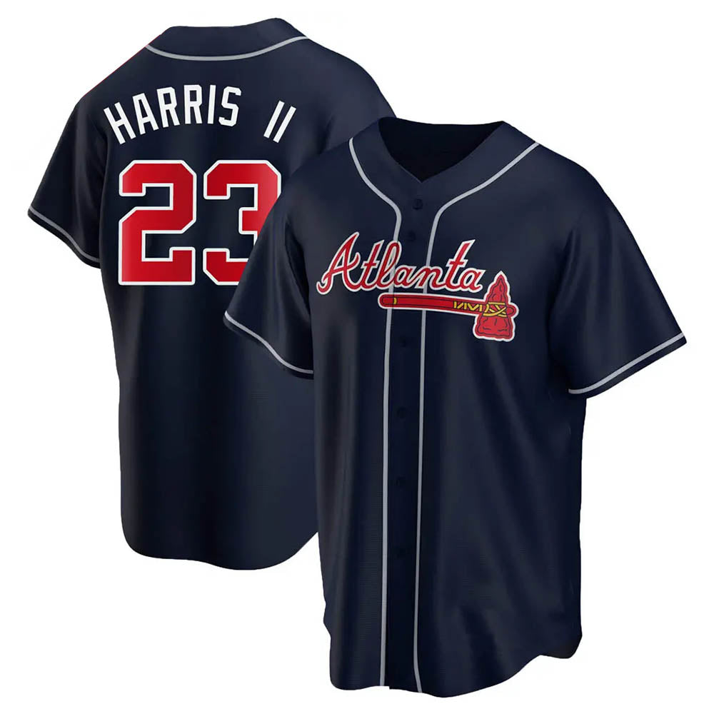 Davalo A.Braves #23 Michael Harris II player Navy Replica Alternate Stitched Jerseys