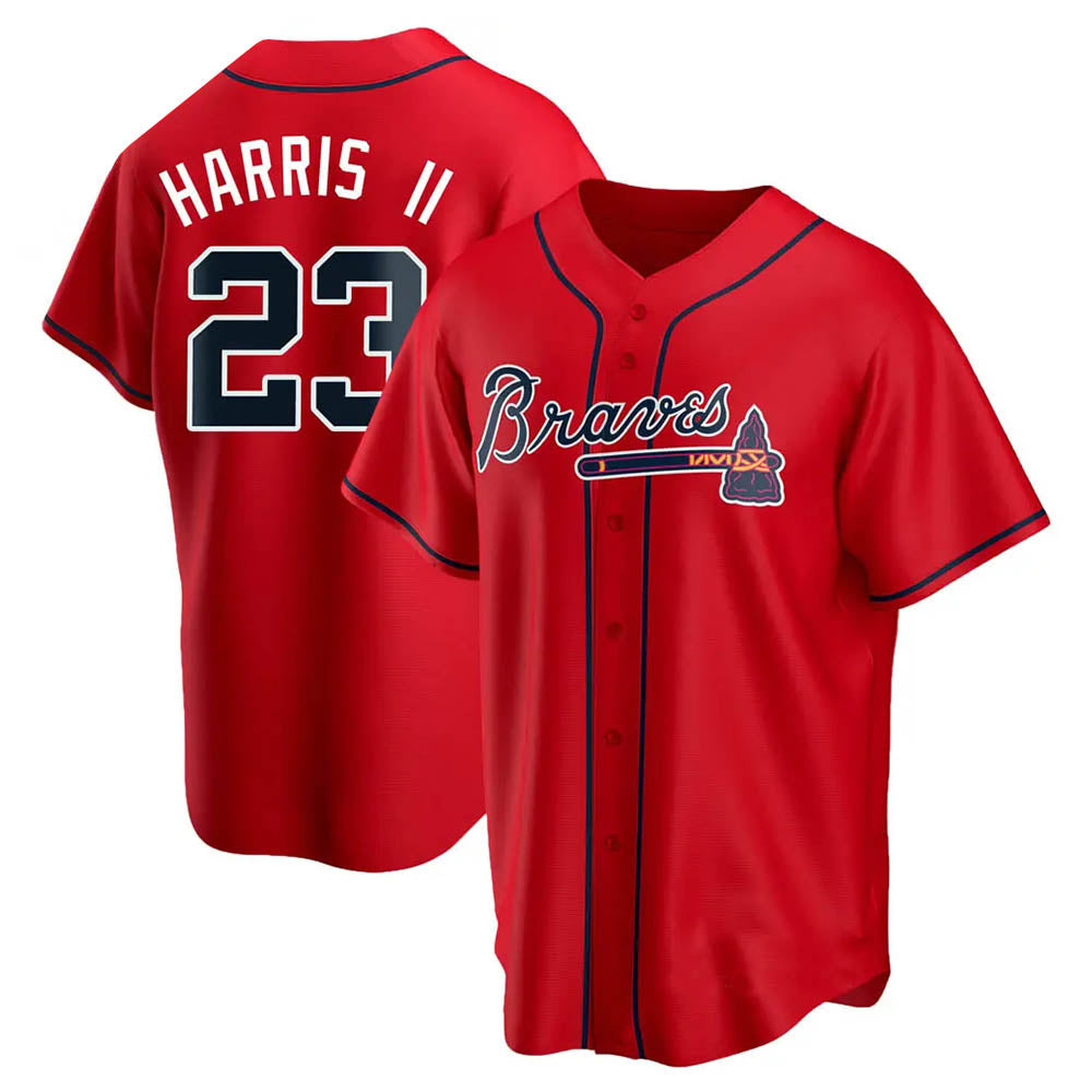 Davalo A.Braves #23 Michael Harris II player Red Replica Alternate Stitched Jerseys