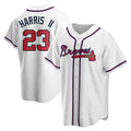 Davalo A.Braves #23 Michael Harris II player White Replica Home Stitched Jerseys