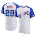 Davalo A.Braves #28 Matt Olson Player White Authentic City Connect Stitched Jerseys
