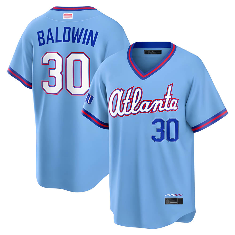 Davalo A.Braves #30 Drake Baldwin player Blue 2026 City Connect Stadium Stitched Jerseys