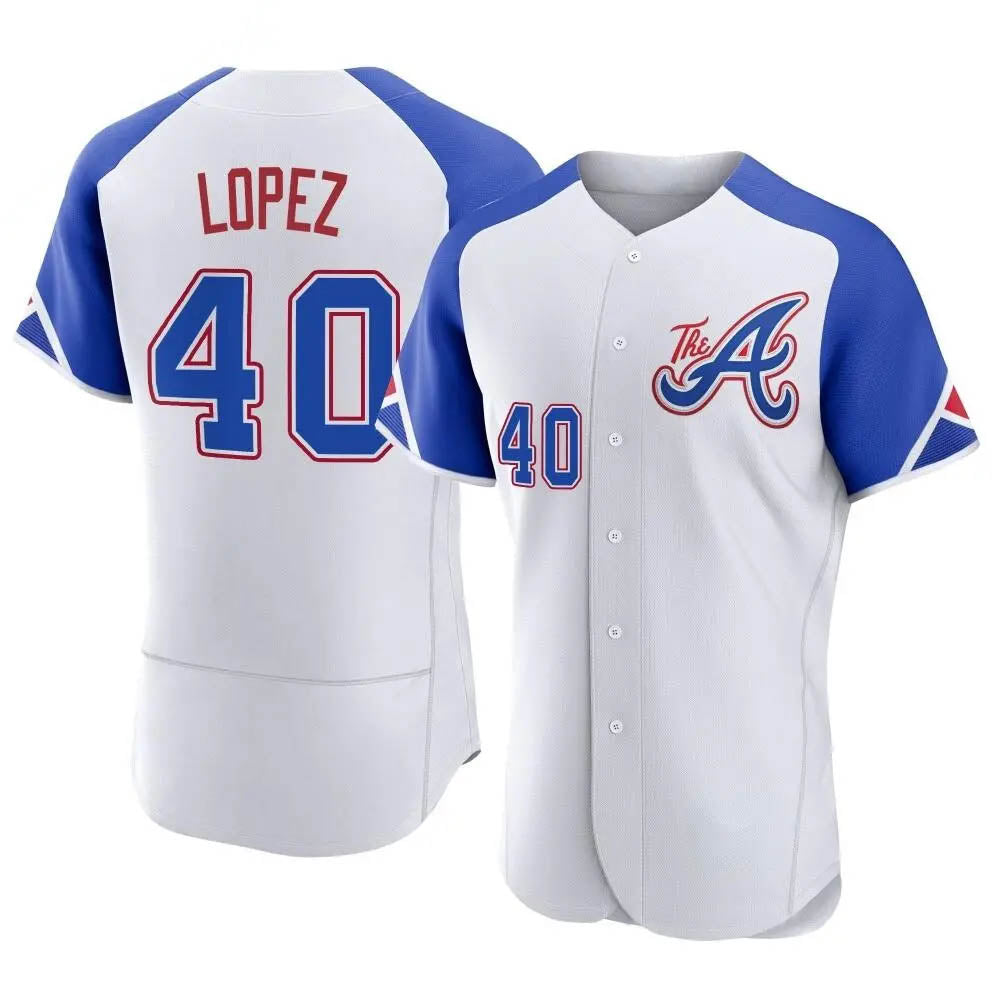 Davalo A.Braves #40 Reynaldo Lopez player White Authentic City Connect Stitched Jerseys