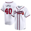 Davalo A.Braves #40 Reynaldo Lopez player White Limited Home Stitched Jerseys