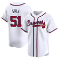 Davalo A.Braves #51 Chris Sale Player White Limited Home Stitched Jerseys