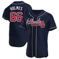 Davalo A.Braves #66 Grant Holmes Player Navy Authentic Alternate Stitched Jerseys