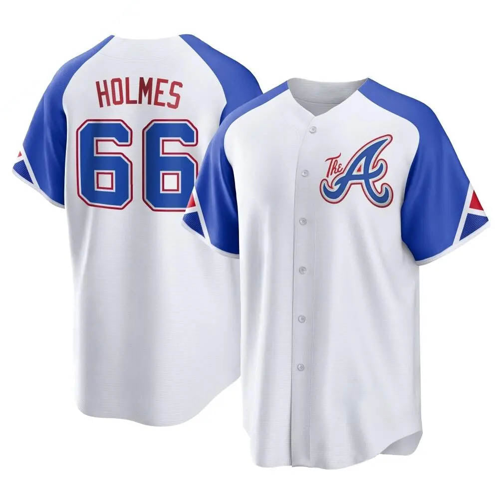 Davalo A.Braves #66 Grant Holmes Player White Replica City Connect Stitched Jerseys