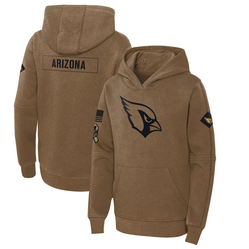 Davalo A.Cardinals Brown Salute To Service Limited Hoodies Blank Player Stitched Jerseys