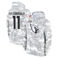 Davalo A.Cardinals #11 Larry Fitzgerald Player Arctic Camo Salute to Service Limited Hoodie Stitched Jerseys