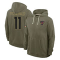 Davalo A.Cardinals #11 Larry Fitzgerald Player Olive Salute to Service Hoodies Stitched Jerseys