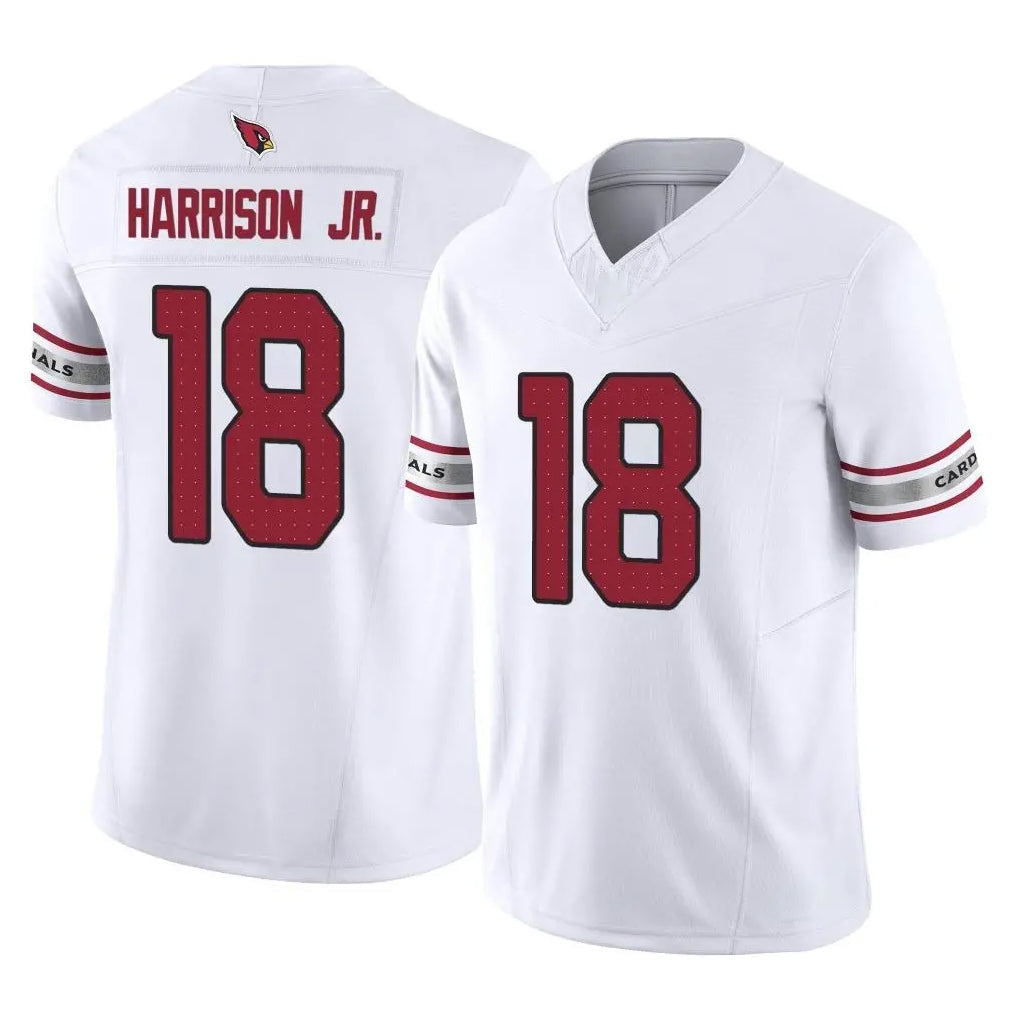 Davalo A.Cardinals #18 Marvin Harrison Jr. Player White Vapor F.U.S.E. Limited Home Game Stitched Jerseys