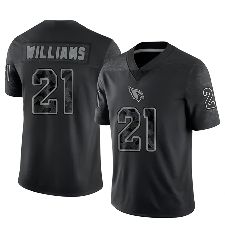 Davalo A.Cardinals #21 Garrett Williams Player Black RFLCTV Limited Stitched Jerseys