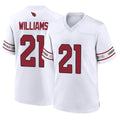 Davalo A.Cardinals #21 Garrett Williams Player White Home Game Stitched Jerseys