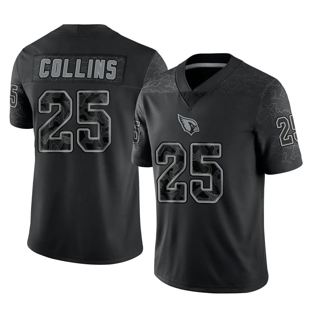 Davalo A.Cardinals #25 Zaven Collins Player Black RFLCTV Limited Home Game Stitched Jerseys