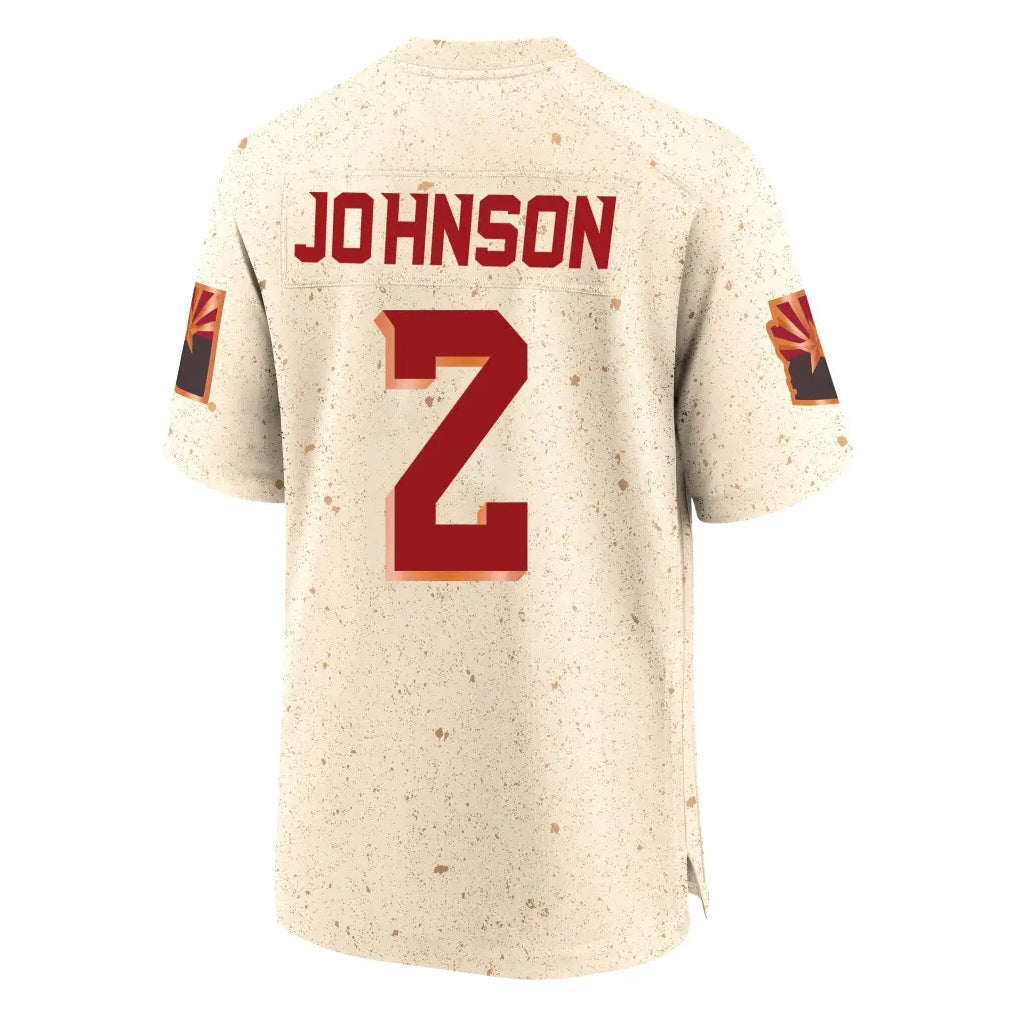 Davalo A.Cardinals #2 Will Johnson Player Cream Rivalries Collection Game Stitched Jerseys