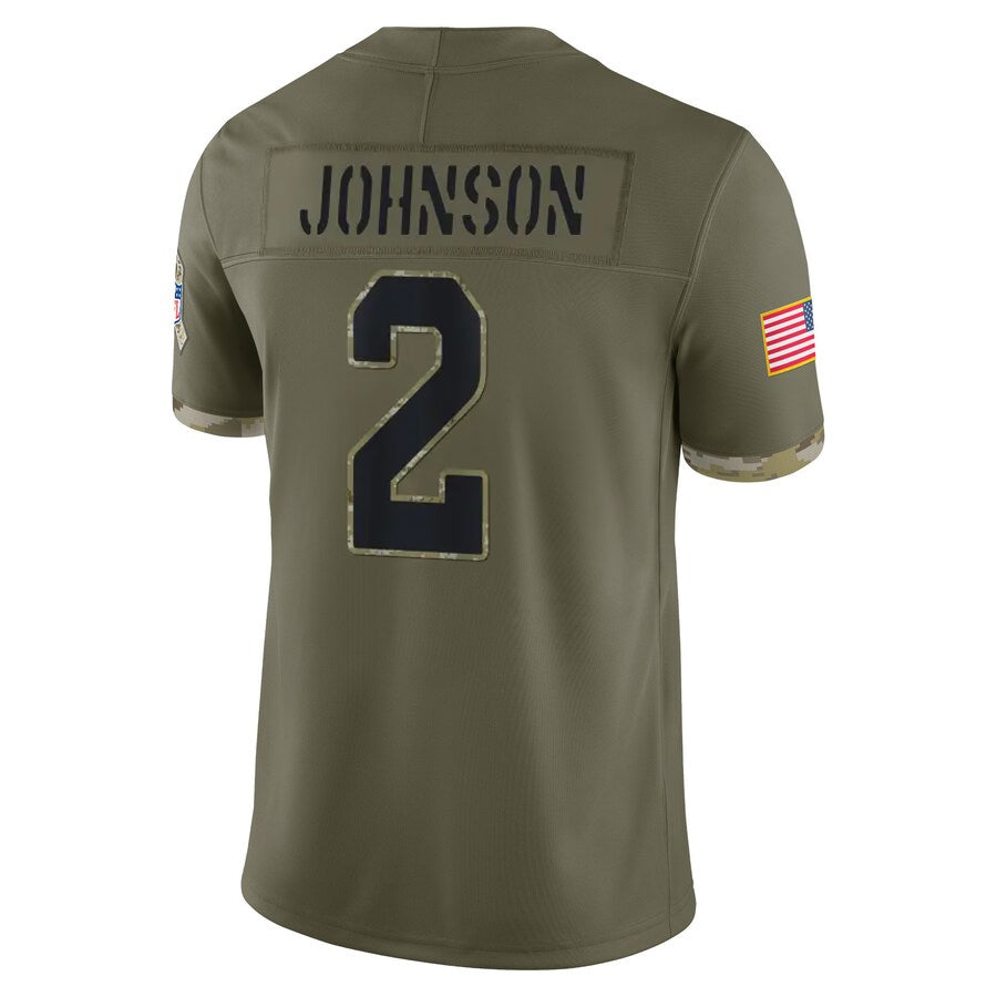 Davalo A.Cardinals #2 Will Johnson Player Olive Salute To Service Limited Game Stitched Jerseys