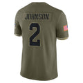Davalo A.Cardinals #2 Will Johnson Player Olive Salute To Service Limited Game Stitched Jerseys