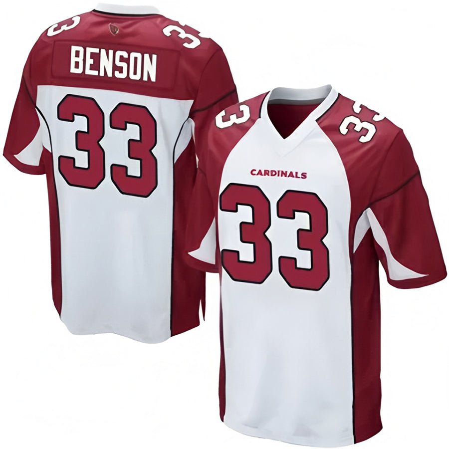 Davalo A.Cardinals #33 Trey Benson Player White Home Game Stitched Jerseys