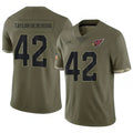Davalo A.Cardinals #42 Dadrion Taylor-Demerson Player Olive Salute To Service Stitched Jerseys