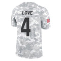 Davalo A.Cardinals #4 Jeremiyah Love Player Camo Salute to Service Limited Home Stitched Jerseys
