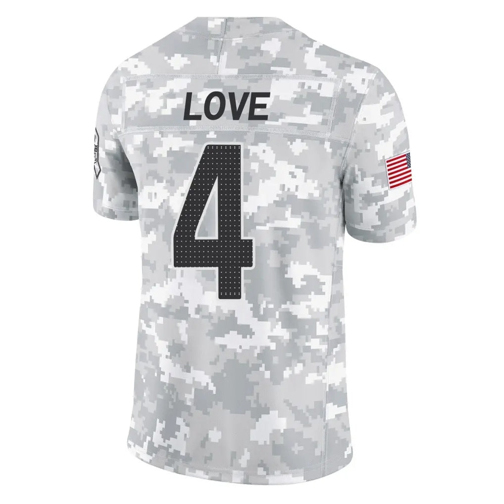 Davalo A.Cardinals #4 Jeremiyah Love Player Camo Salute to Service Limited Home Stitched Jerseys