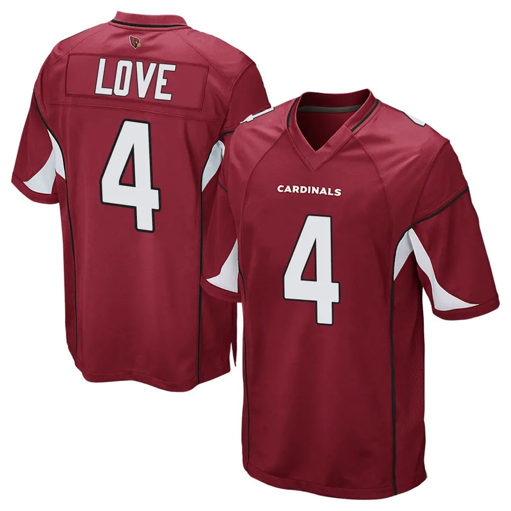 Davalo A.Cardinals #4 Jeremiyah Love Player Cardinal Home Game Stitched Jerseys