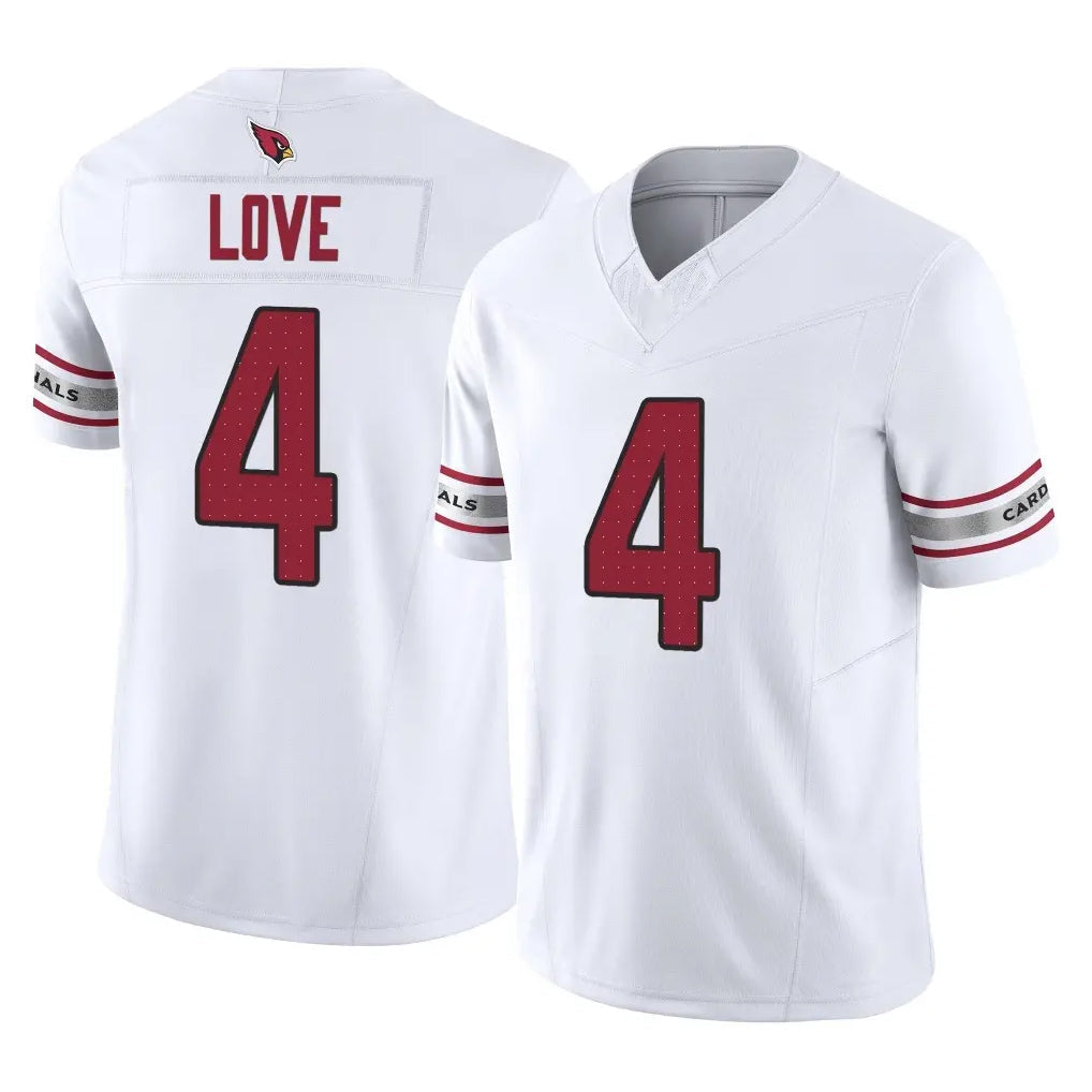Davalo A.Cardinals #4 Jeremiyah Love Player White Vapor F.U.S.E. Limited Home Game Stitched Jerseys