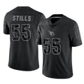 Davalo A.Cardinals #55 Dante Stills Player Black RFLCTV Limited Home Game Stitched Jerseys