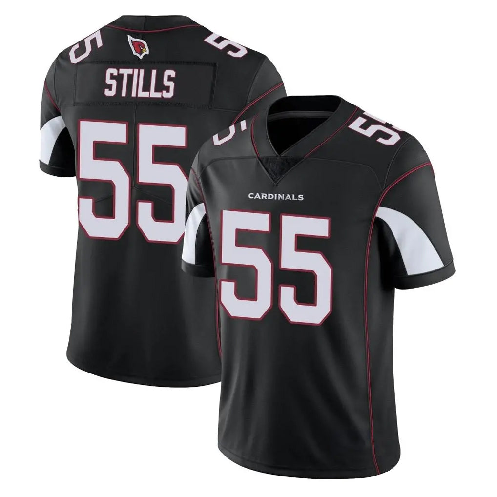 Davalo A.Cardinals #55 Dante Stills Player Black Vapor Limited Home Game Stitched Jerseys