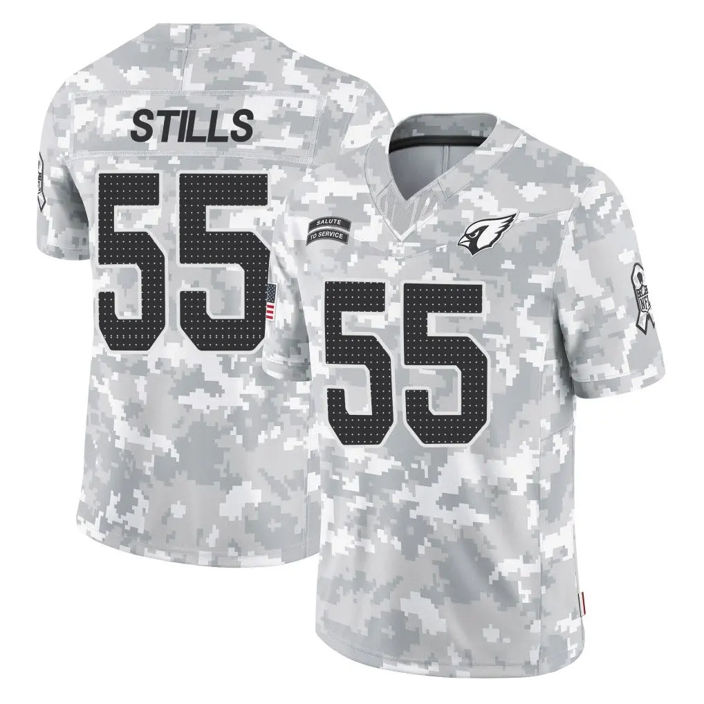 Davalo A.Cardinals #55 Dante Stills Player Camo Salute to Service Limited Home Stitched Jerseys