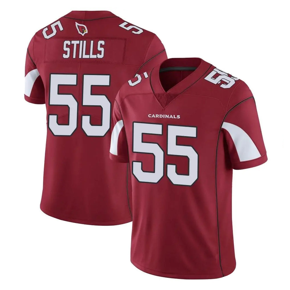 Davalo A.Cardinals #55 Dante Stills Player Cardinal Vapor Limited Home Game  Stitched Jerseys