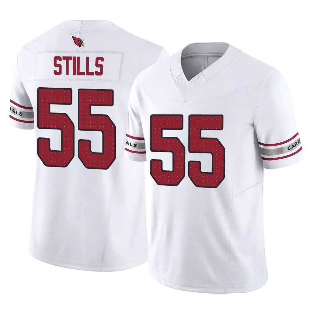 Davalo A.Cardinals #55 Dante Stills Player White Vapor F.U.S.E. Limited Home Game Stitched Jerseys