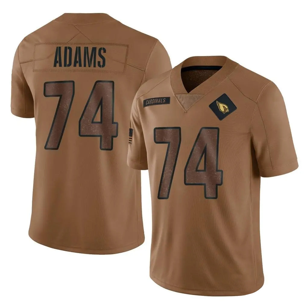 Davalo A.Cardinals #74 Isaiah Adams Player Brown Limited Salute To Service Game Stitched Jerseys
