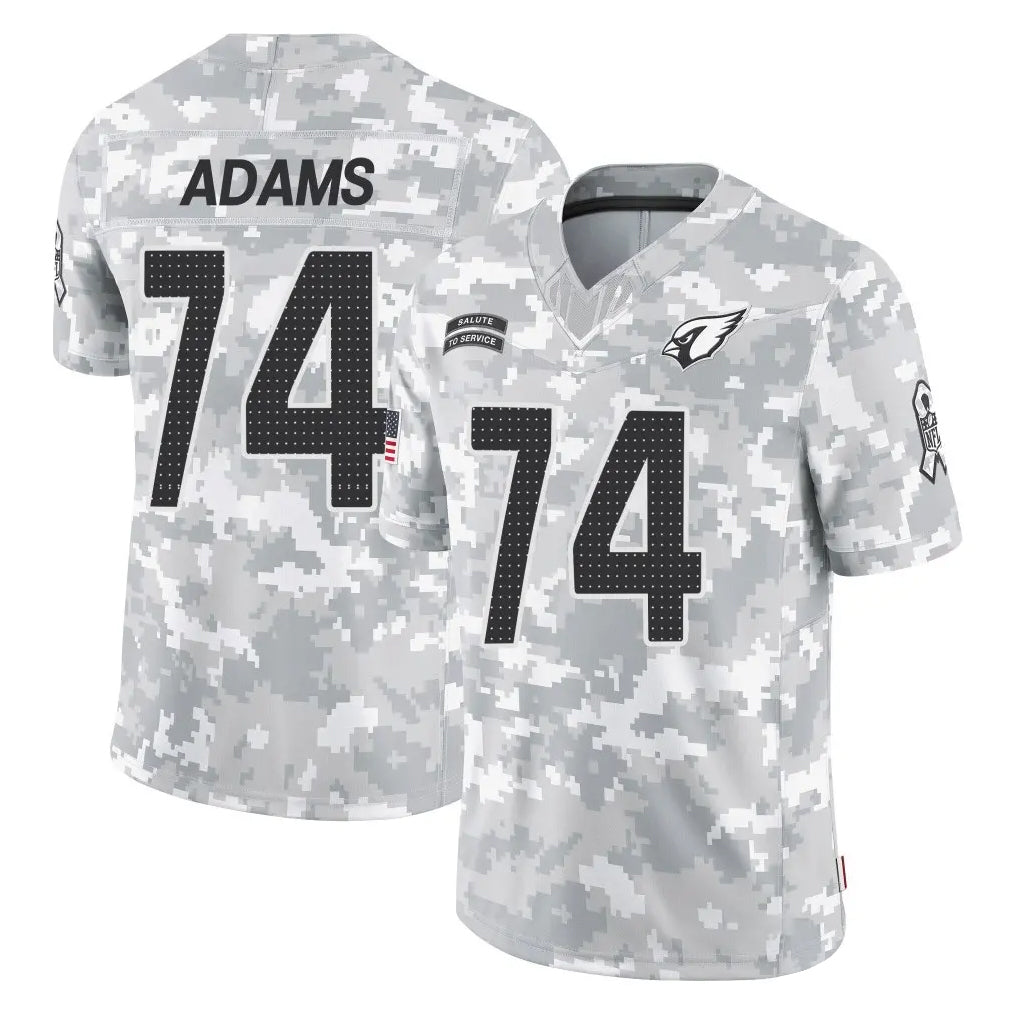 Davalo A.Cardinals #74 Isaiah Adams Player Camo Salute to Service Limited Home Stitched Jerseys