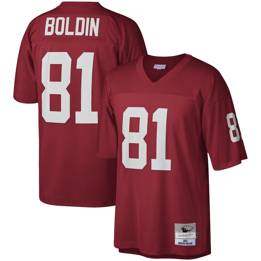 Davalo A.Cardinals #81 Anquan Boldin Player Mitchell & Ness Cardinal Legacy Replica Stitched Jerseys