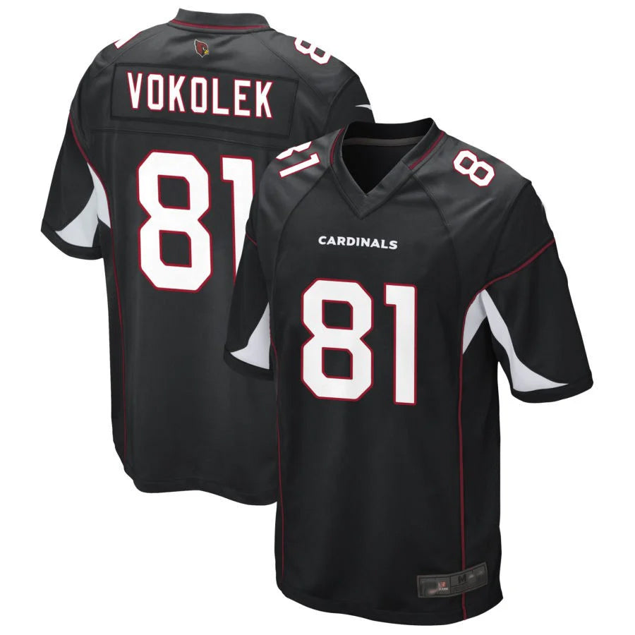 Davalo A.Cardinals #81 Travis Vokolek Player Black Game Stitched Jerseys