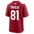 Davalo A.Cardinals #81 Travis Vokolek Player Cardinal Home Game Stitched Jerseys