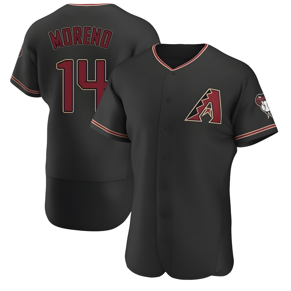 Davalo A.Diamondbacks #14 Gabriel Moreno Player Black Authentic Alternate Stitched Jerseys