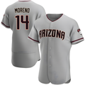 Davalo A.Diamondbacks #14 Gabriel Moreno Player Gray Authentic Road Stitched Jerseys