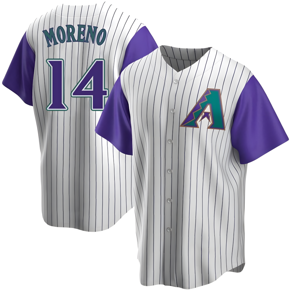 Davalo A.Diamondbacks #14 Gabriel Moreno Player Purple Replica Alternate Cooperstown Collection Stitched Jerseys