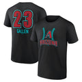 Davalo A.Diamondbacks #23 Zac Gallen Player Black Fuse City Connect round collar T shirt Stitched Jerseys