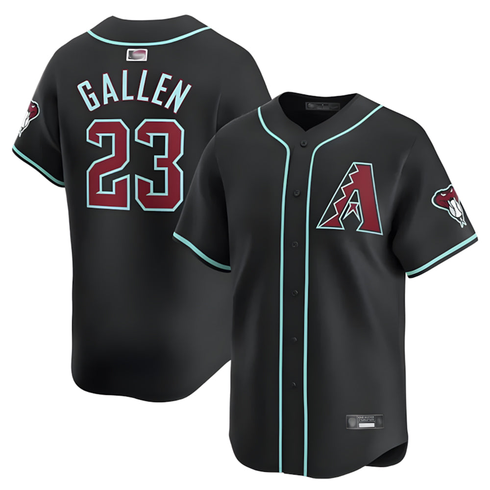 Davalo A.Diamondbacks #23 Zac Gallen Player Black Replica Game Stitched Jerseys