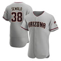 Davalo A.Diamondbacks #38 Paul Sewald Player Gray Authentic Road Stitched Jersey