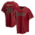 Davalo A.Diamondbacks #38 Paul Sewald Player Red Alternate Replica Stitched Jersey
