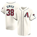 Davalo A.Diamondbacks #38 Paul Sewald Player White Limited Home Stitched Jersey