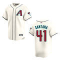 Davalo A.Diamondbacks #41 Carlos Santana Player Cream game time Stitched Jersey
