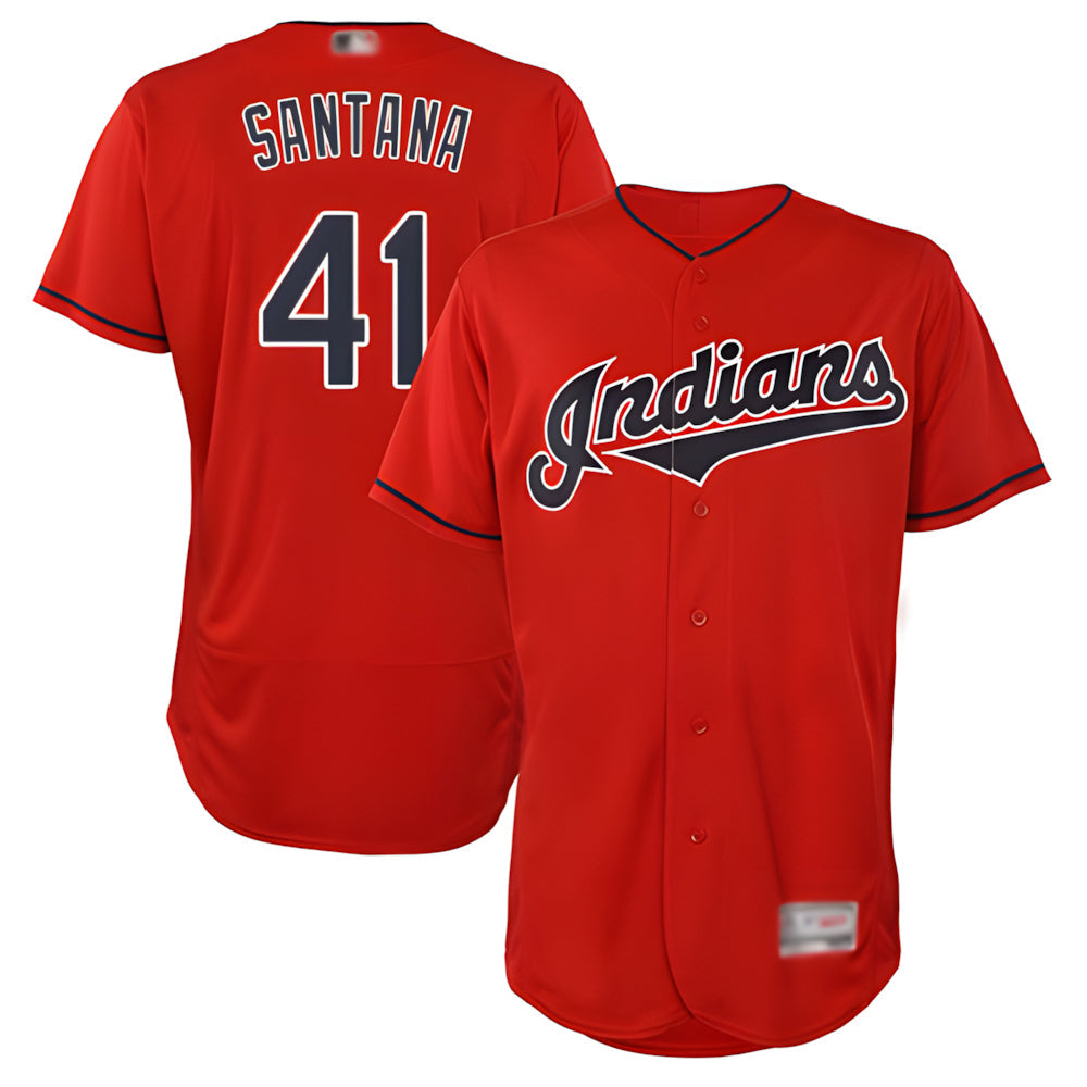 Davalo A.Diamondbacks #41 Carlos Santana Player Red game time Stitched Jersey